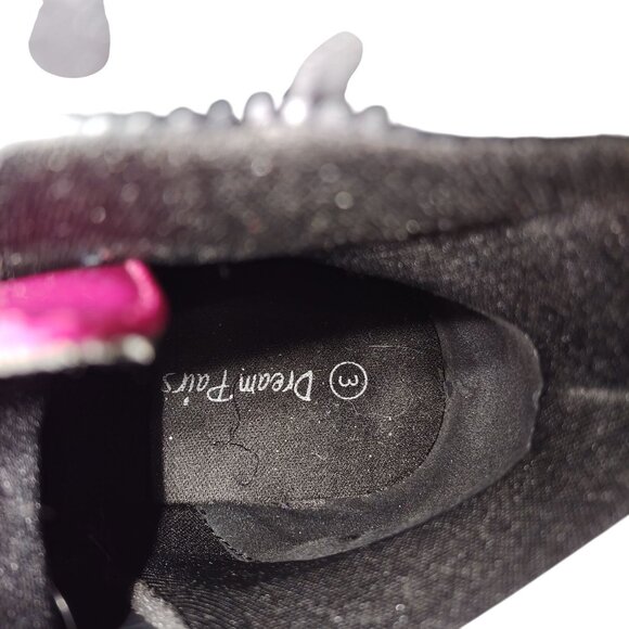 Hot Pink Combat Boots W/Lace-Up Front/Side Zippers & Black Soles SIZE: 3 - Dream - Picture 7 of 8